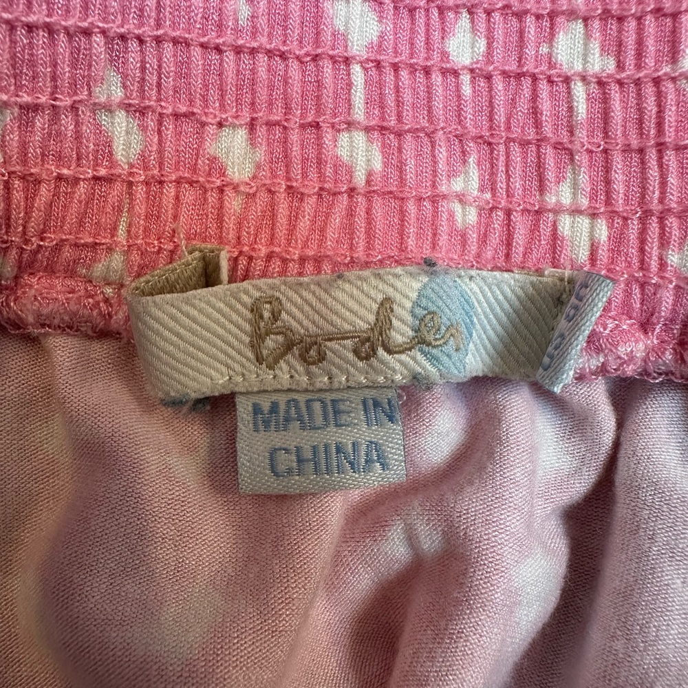 Boden Shabby Chic Preppy Pink & White Pull On A-Line Skirt Stretchy Size 8 Med - Picture 5 of 9